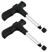 kuber industries Stainless Steel 2 Pieces Coconut Opener Coconut Knife Opener Coconut Opening Fruit Knife Tool (Black)